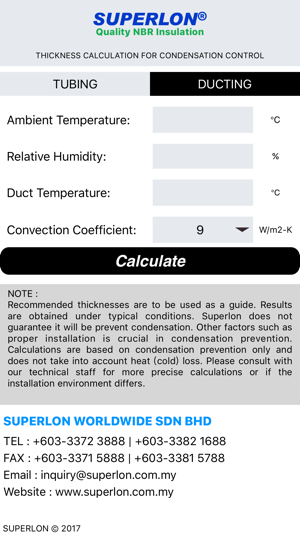 Superlon Thickness Calculation