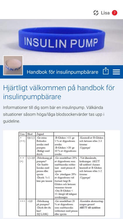 Handbok för insulinpumpbärare