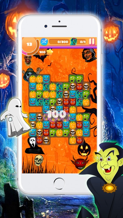 Zombie Match 4 Halloween Game screenshot 2