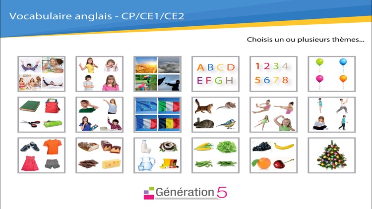 Vocabulaire Anglais Cp Ce1 Ce2 By Generation 5