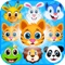 Easy to play swipe match 3 or more Animal by putting them on the same line