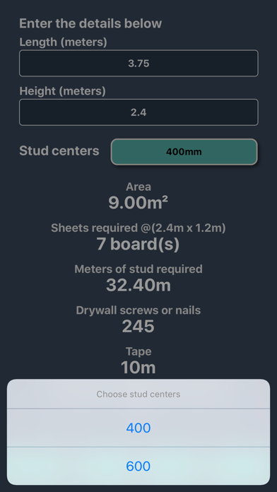 How to cancel & delete Plaster & Stud Wall Calculator from iphone & ipad 2