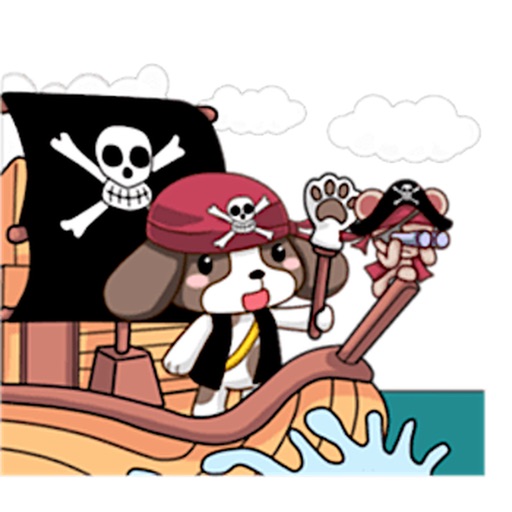 Beagle Dog Cute Pirate Sticker icon