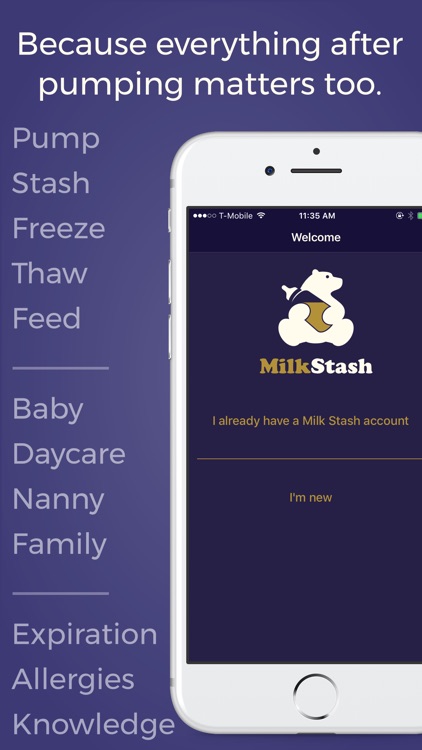 Milk Stash: Breast Feeding App