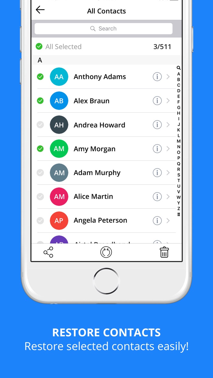 Contacts Backups  Restore