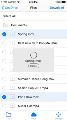 Captură 2 Reproductor de video y archivos para nube iphone