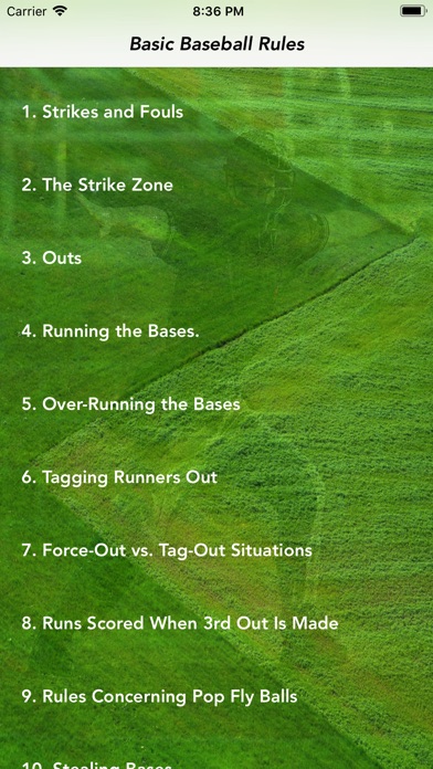 Baseball Rules screenshot 2