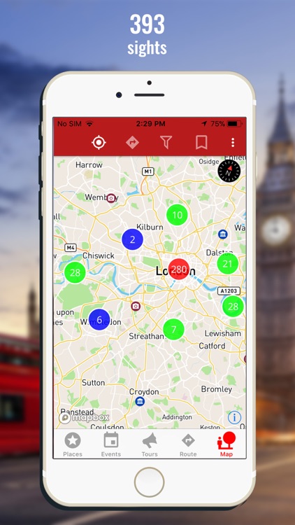 London travel map guide 2018