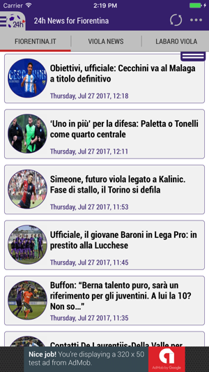 24h News for Fiorentina(圖1)-速報App