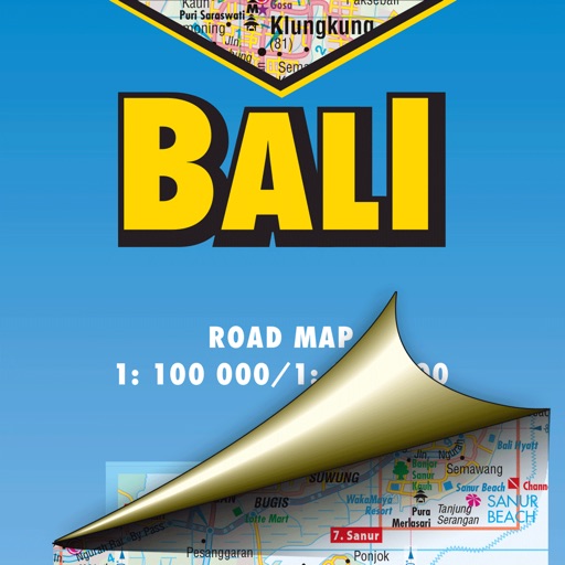 Bali. Road map. icon