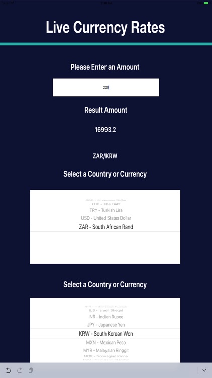 Live Exchange Rate Calculator By Shailaja Bavikadi