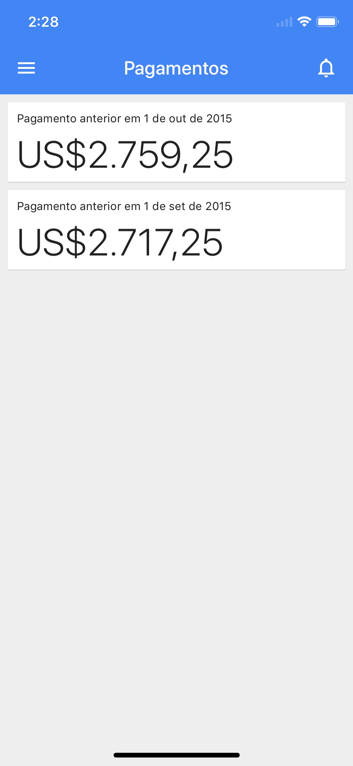 Screenshot do app Google AdSense