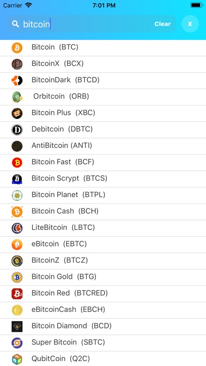 Cryptocurrency List