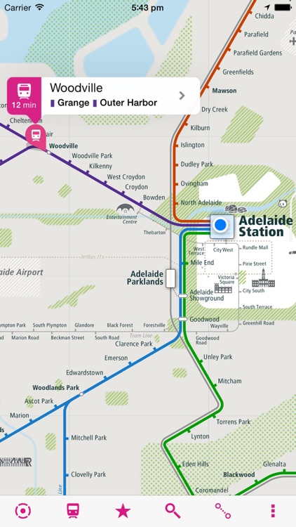 Adelaide Rail Map Lite