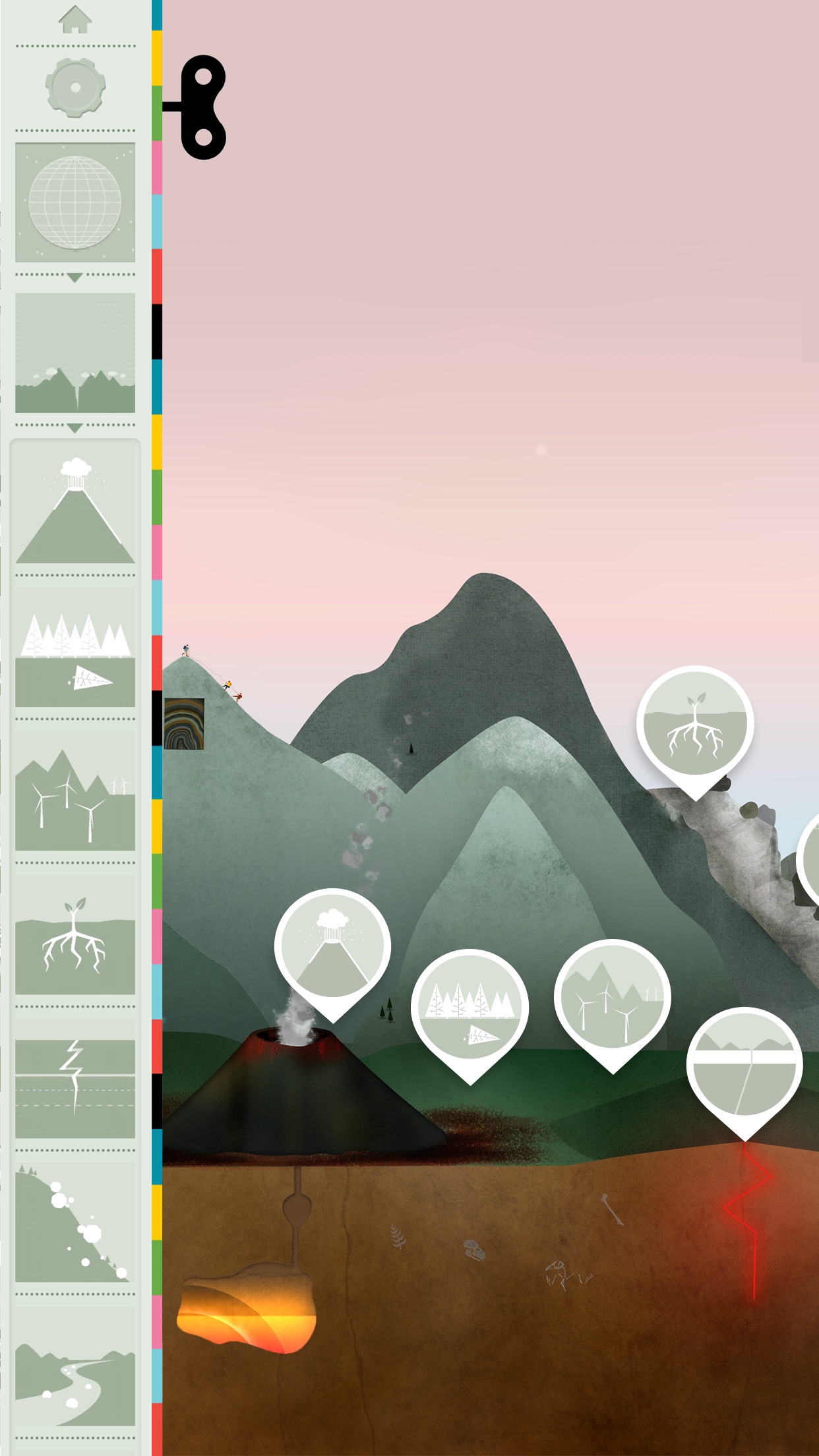 Screenshot do app A Terra por Tinybop
