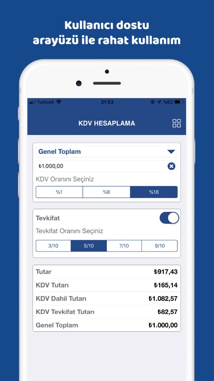 KDV Hesapla - KDV Tevkifatlı