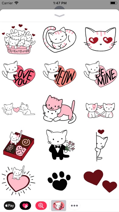 Cute Cat Love Stickers screenshot 2