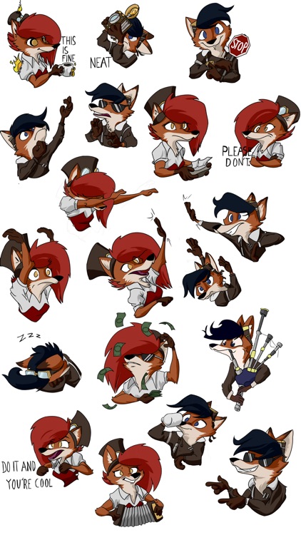 Steampowered Foxes stickers for iMessage