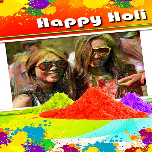 Happy Holi Photo Collage Frame