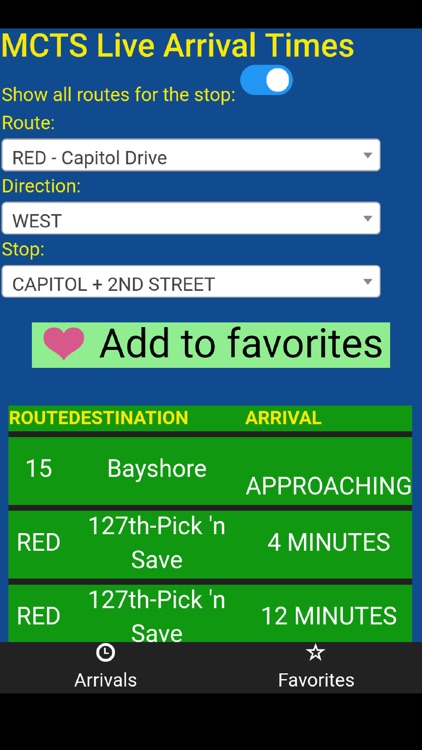 Milwaukee MCTS Bus Tracker