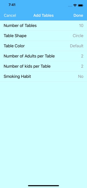 Table Seating Chart App