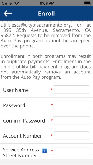 City of Sac Utility Mobile Pay screenshot 3