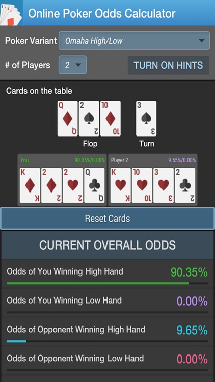 Poker Odds Calculator by CC