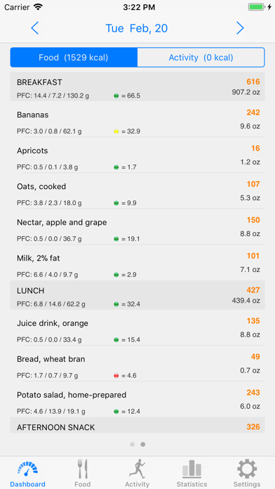 Noco Calories review screenshots