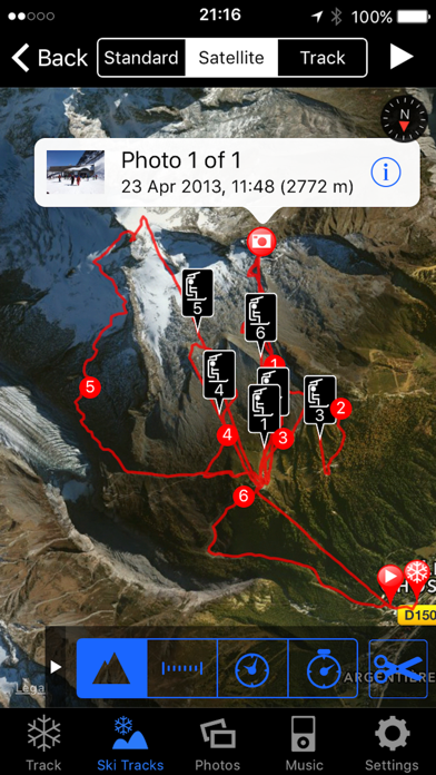 SKI TRACKS - GPS TRACK RECORDER Screenshot 2