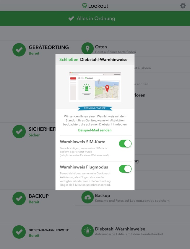 Lookout, Mobile Security Screenshot
