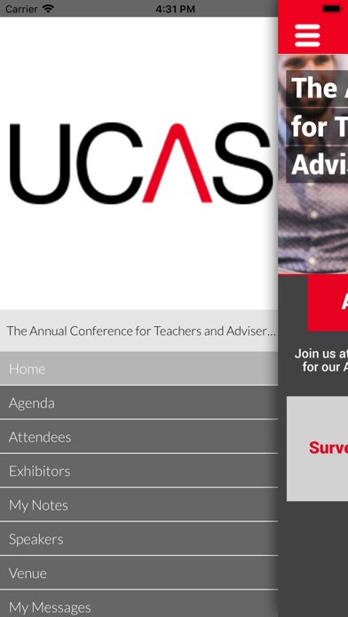 UCAS Conferences screenshot 2