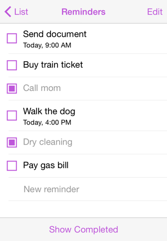 Reminders Nano screenshot 2