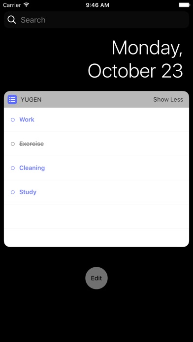 Yugen: Basic Checklist/Widget screenshot 4