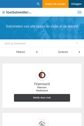 Voetbalwedden.net screenshot 3