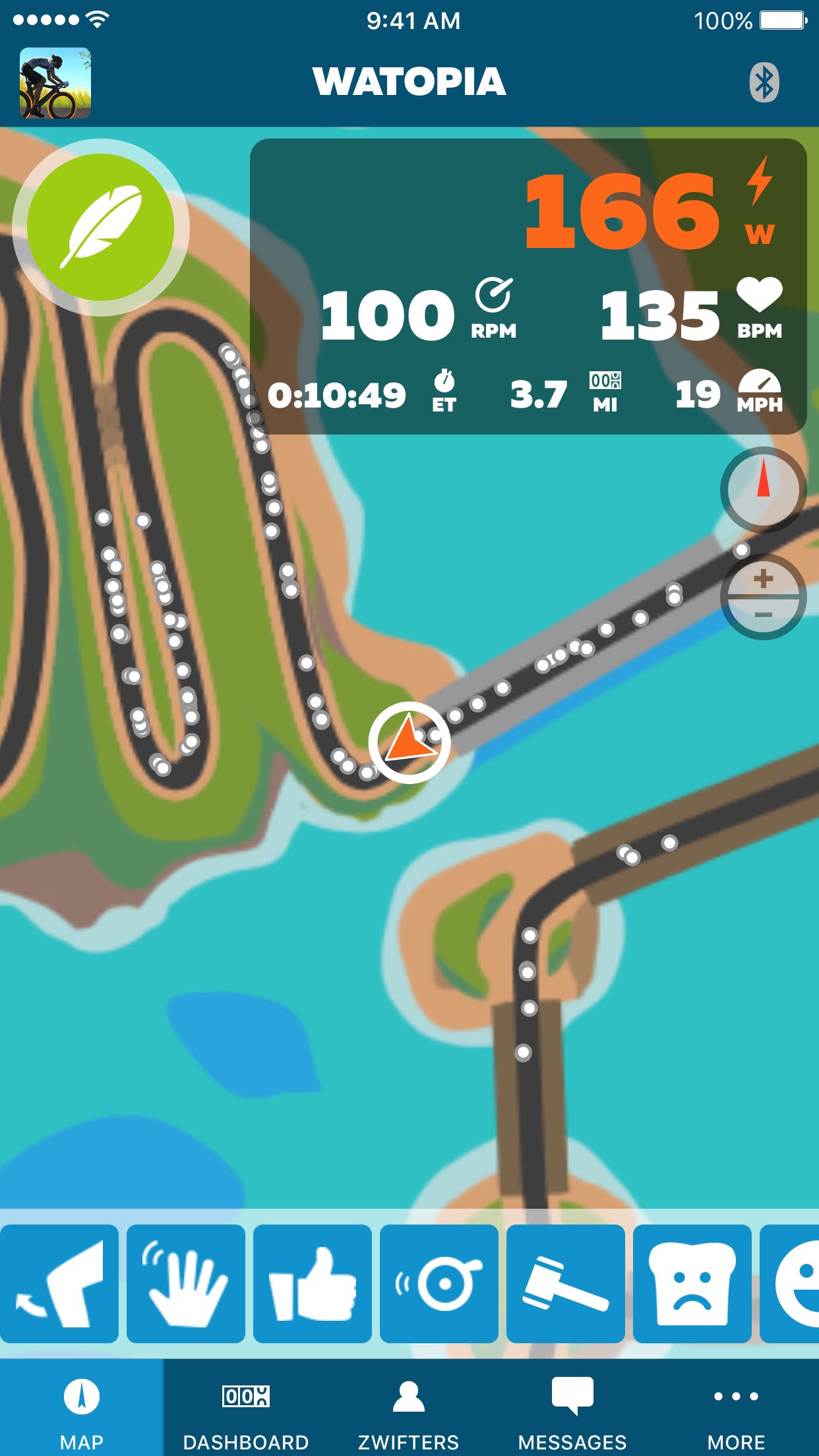 Screenshot do app Zwift Companion