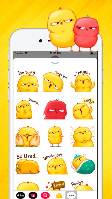 Yellow Bird Stickers screenshot 2