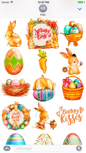 Easter Hop emoji and stickers