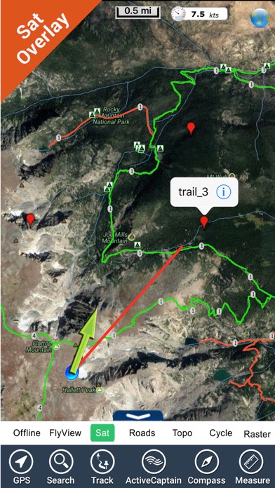 Rocky Mountain National Park gps and outdoor map Screenshot 1