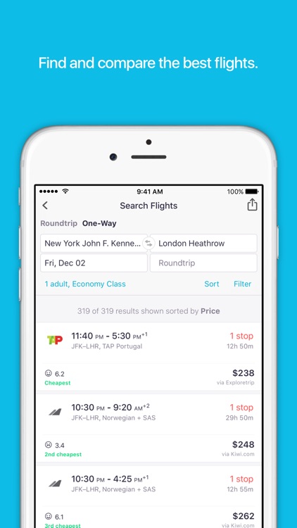 Skyscanner - Flights, Hotels & Cars screenshot-0