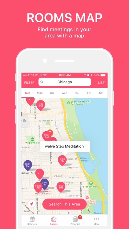 Pink Cloud: AA Meeting Finder