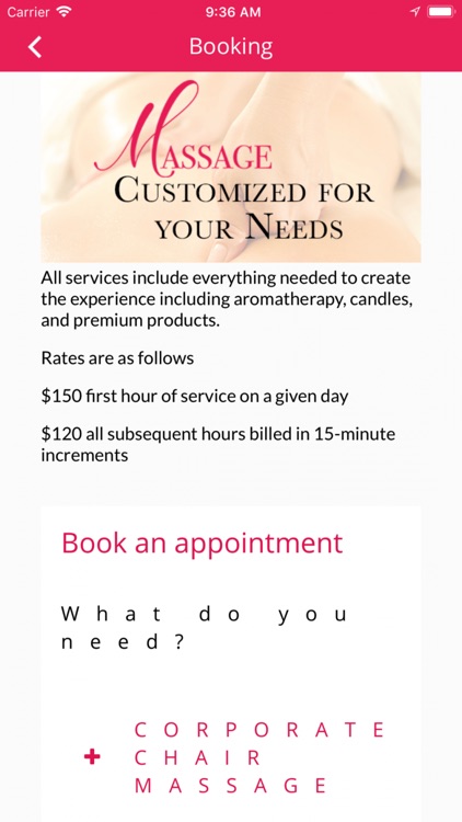 Concierge Massage Services