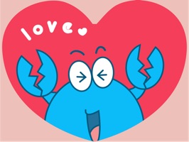 Blue Crabby Animated Stickers for iMessage: