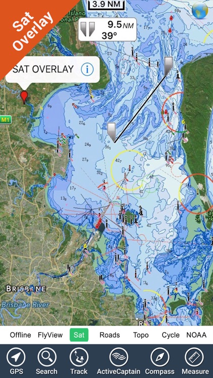 Brisbane Nautical Chart HD GPS screenshot-1