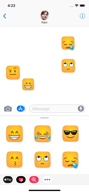 Square animated emoji sticker