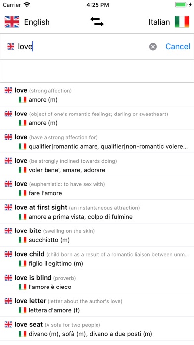 Italian Dictionary - English screenshot 3