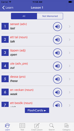 Learn Swedish Vocabulary(圖2)-速報App