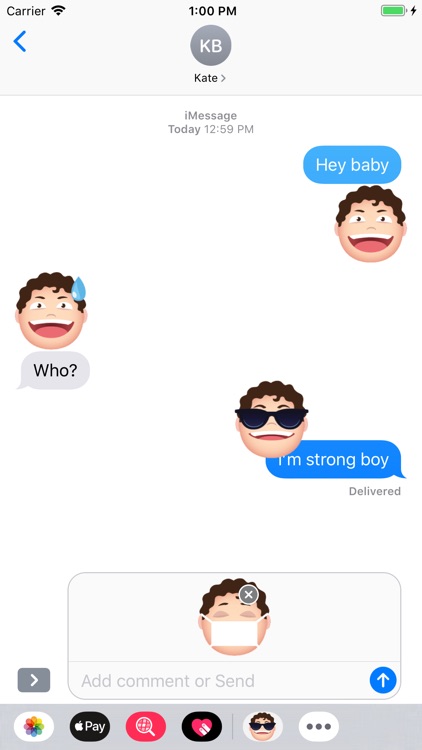 Strong boy emoji screenshot-3