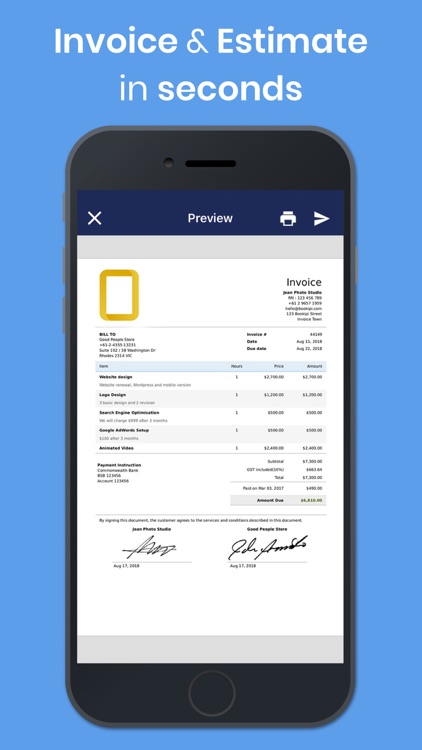 Simple Invoice Template Maker screenshot-0