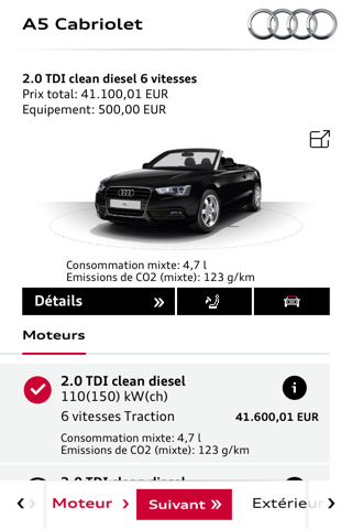 Audi Configurator BE screenshot 3