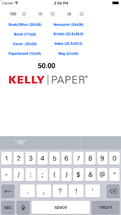 How to cancel & delete Kelly Paper M-Weight to Basis Weight Calculator from iphone & ipad 1